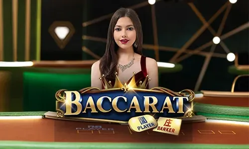 Live Baccarat table with cards
